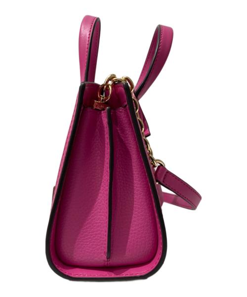 MICHAEL KORS（マイケル・コース）MICHAEL KORS (マイケル・コース) シグネチャーショルダーバッグ ブラウン×ピンクの古着・服飾アイテム