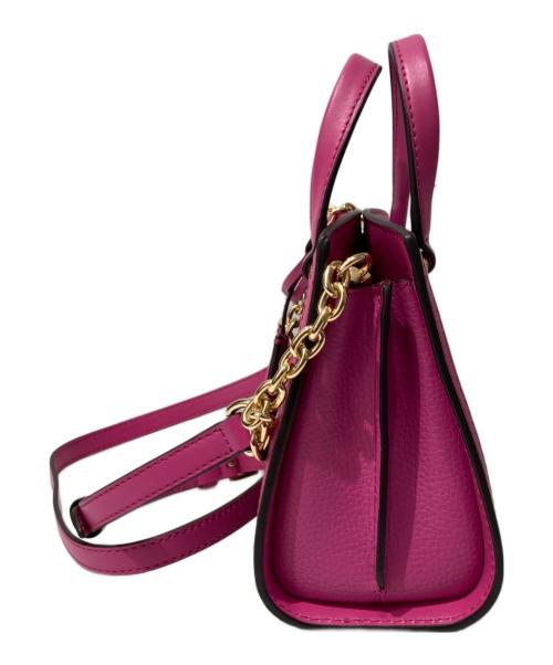 MICHAEL KORS（マイケル・コース）MICHAEL KORS (マイケル・コース) シグネチャーショルダーバッグ ブラウン×ピンクの古着・服飾アイテム