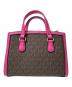 MICHAEL KORS (マイケル・コース) シグネチャーショルダーバッグ ブラウン×ピンク：20000円