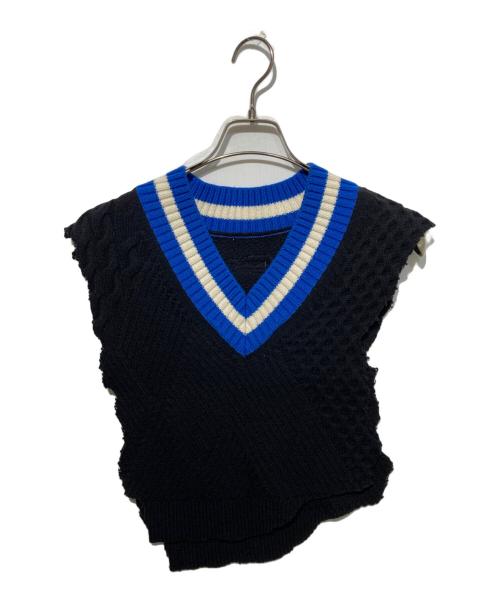 ADER error（アーダーエラー）ADER error (アーダーエラー) ニットベスト ブラック サイズ:FREEの古着・服飾アイテム