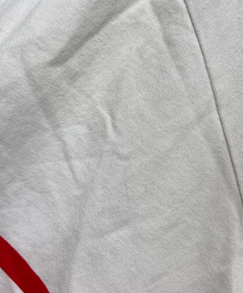 CELINE（セリーヌ）CELINE (セリーヌ) クロップドTシャツ ホワイト×レッド サイズ:Lの古着・服飾アイテム