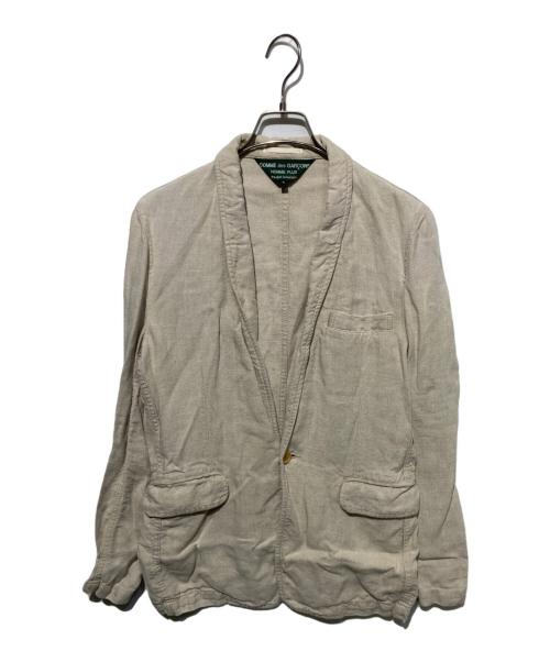 COMME des GARCONS HOMME PLUS EVER GREEN（コムデギャルソンオムプリュス エバーグリーン）COMME des GARCONS HOMME PLUS EVER GREEN (コムデギャルソンオムプリュス エバーグリーン) オールドリネンジャッケット アイボリー サイズ:Sの古着・服飾アイテム