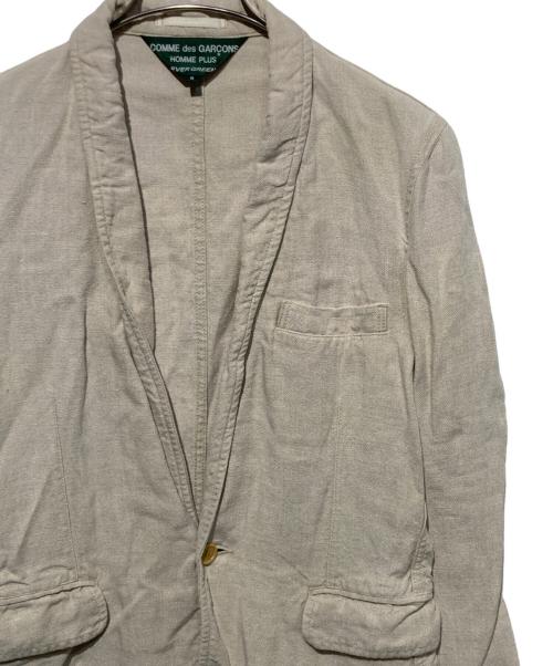 COMME des GARCONS HOMME PLUS EVER GREEN（コムデギャルソンオムプリュス エバーグリーン）COMME des GARCONS HOMME PLUS EVER GREEN (コムデギャルソンオムプリュス エバーグリーン) オールドリネンジャッケット アイボリー サイズ:Sの古着・服飾アイテム