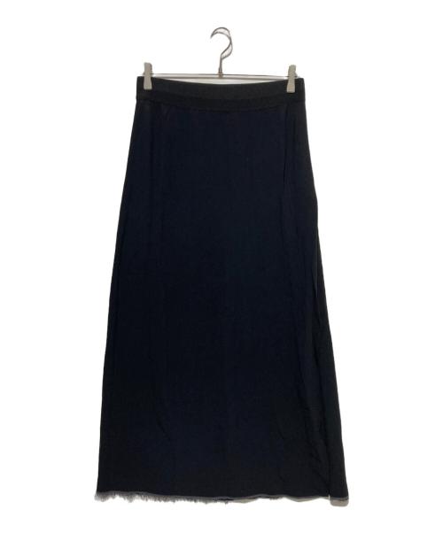 HELMUT LANG（ヘルムートラング）HELMUT LANG (ヘルムートラング) カットフロングスカート ブラック サイズ:Sの古着・服飾アイテム