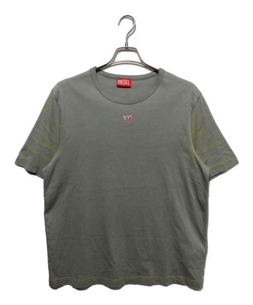 DIESEL（ディーゼル）DIESEL (ディーゼル) Dロゴ Ｔシャツ グレー サイズ:Lの古着・服飾アイテム