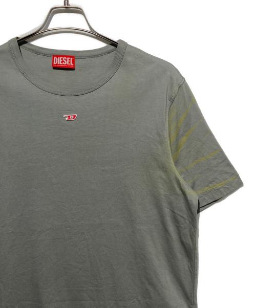 DIESEL（ディーゼル）DIESEL (ディーゼル) Dロゴ Ｔシャツ グレー サイズ:Lの古着・服飾アイテム