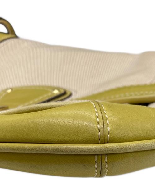 COACH（コーチ）COACH (コーチ) 65th ターンロック ショルダーバッグ アイボリー×グリーンの古着・服飾アイテム