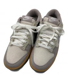 NIKE（ナイキ）の古着「Dunk Low Men's Suede & Canvas ローカットスニーカー」｜アイボリー×グレー
