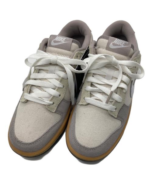 NIKE（ナイキ）NIKE (ナイキ) Dunk Low Men's Suede & Canvas ローカットスニーカー アイボリー×グレー サイズ:23㎝ 未使用品の古着・服飾アイテム