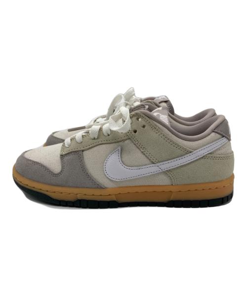 NIKE（ナイキ）NIKE (ナイキ) Dunk Low Men's Suede & Canvas ローカットスニーカー アイボリー×グレー サイズ:23㎝ 未使用品の古着・服飾アイテム