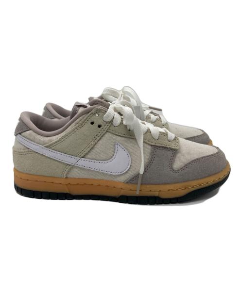 NIKE（ナイキ）NIKE (ナイキ) Dunk Low Men's Suede & Canvas ローカットスニーカー アイボリー×グレー サイズ:23㎝ 未使用品の古着・服飾アイテム