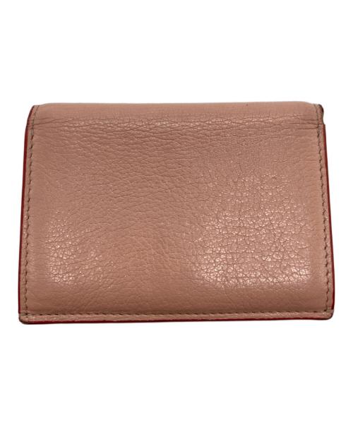 MIU MIU（ミュウミュウ）MIU MIU (ミュウミュウ) マドラスラブカードケース ピンクの古着・服飾アイテム