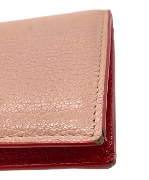 MIU MIU（ミュウミュウ）MIU MIU (ミュウミュウ) マドラスラブカードケース ピンクの古着・服飾アイテム