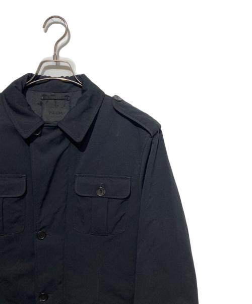 PRADA（プラダ）PRADA (プラダ) 中綿ミリタリージャケット ブラック サイズ:52の古着・服飾アイテム