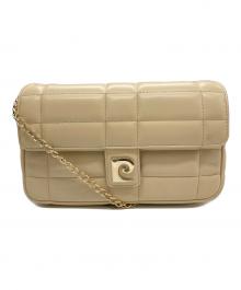 pierre cardin×FRAY ID（ピエール・カルダン×フレイ アイディー）の古着「メタルモチーフショルダーバッグ」｜ベージュ