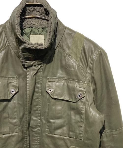 DIESEL（ディーゼル）DIESEL (ディーゼル) コーティングミリタリージャケット グリーン サイズ:Sの古着・服飾アイテム