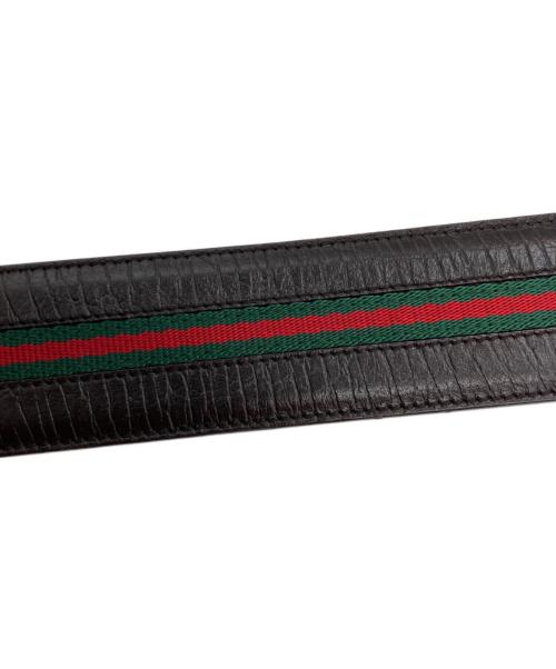 GUCCI（グッチ）GUCCI (グッチ) シェリーラインベルト ブラウン サイズ:80・32の古着・服飾アイテム