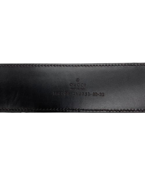 GUCCI（グッチ）GUCCI (グッチ) シェリーラインベルト ブラウン サイズ:80・32の古着・服飾アイテム