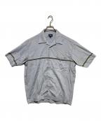 stussyステューシー）の古着「オールドラインオープンカラーシャツ」｜サックスブルー