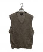 stussyステューシー）の古着「24SS LOOSE KNIT LINEN VEST」｜ベージュ