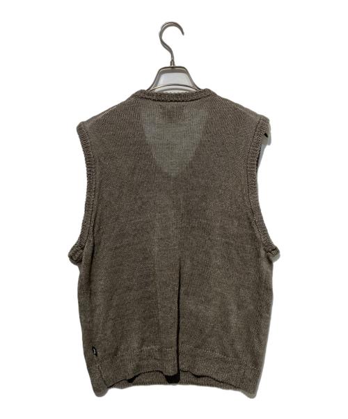 stussy（ステューシー）stussy (ステューシー) 24SS LOOSE KNIT LINEN VEST ベージュ サイズ:Sの古着・服飾アイテム