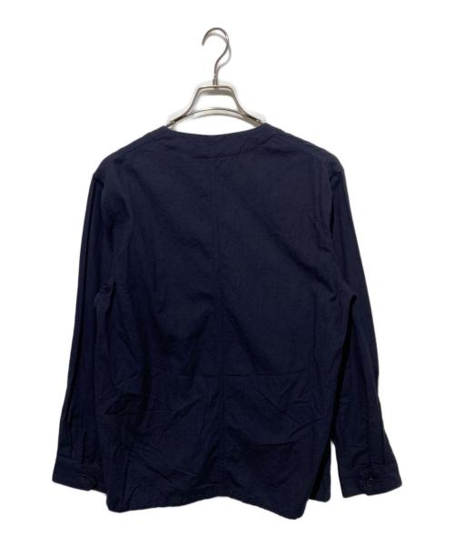 FIVE BROTHER（ファイブブラザー）FIVE BROTHER (ファイブブラザー) リネンブレンドノーカラージャケット ネイビー サイズ:Freeの古着・服飾アイテム