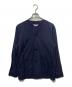 FIVE BROTHER（ファイブブラザー）の古着「リネンブレンドノーカラージャケット」｜ネイビー