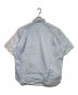 COMME des GARCONS HOMME (コムデギャルソン オム) カモ柄切替半袖ストライプシャツ ブルー サイズ:XS：13000円