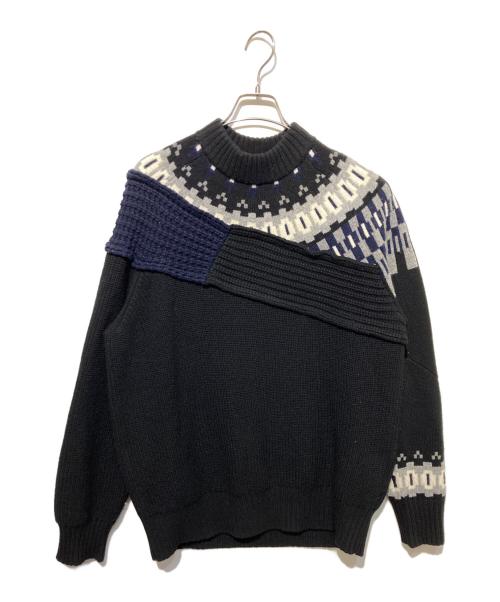 sacai（サカイ）sacai (サカイ) 21AW Wool Knit Pullover ブラック サイズ:2の古着・服飾アイテム