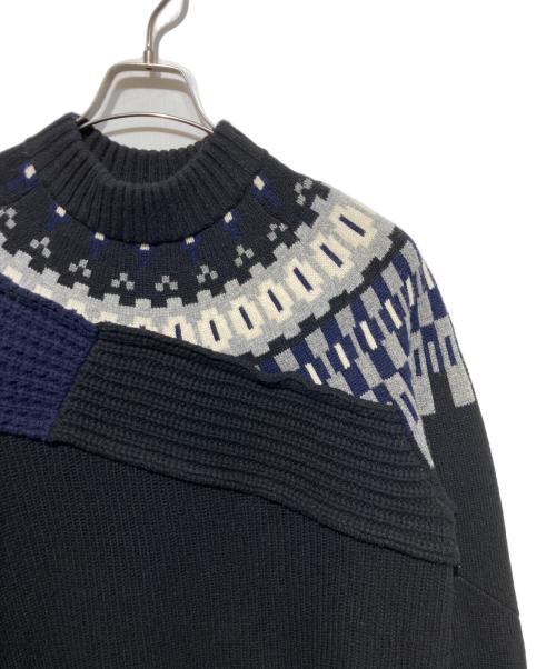 sacai（サカイ）sacai (サカイ) 21AW Wool Knit Pullover ブラック サイズ:2の古着・服飾アイテム