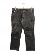 COMME des GARCONS HOMMEコムデギャルソン オム）の古着「ポケットデザインデニムパンツ」｜ブラック