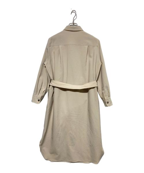 SOEJU（ソージュ）SOEJU (ソージュ) ベルテッドシャツワンピース ベージュ サイズ:Mの古着・服飾アイテム