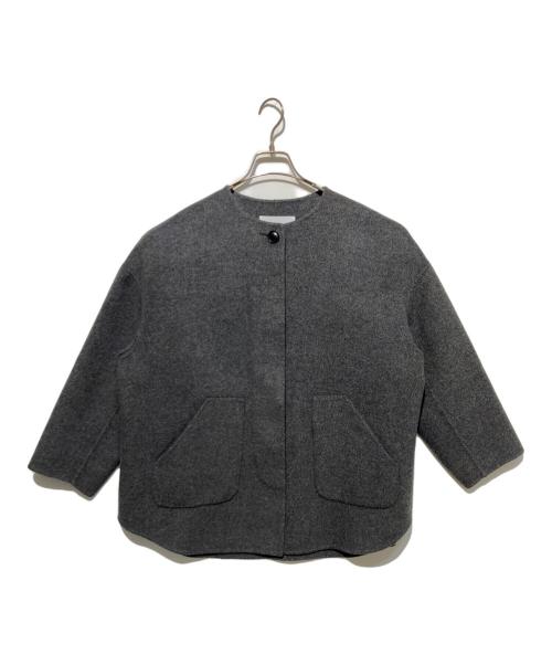 FRAMeWORK（フレームワーク）FRAMeWORK (フレームワーク) ハミルトンリバークルーネックコート グレー サイズ:36の古着・服飾アイテム