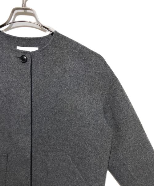 FRAMeWORK（フレームワーク）FRAMeWORK (フレームワーク) ハミルトンリバークルーネックコート グレー サイズ:36の古着・服飾アイテム