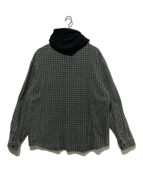 SUPREME（シュプリーム）Supreme (シュプリーム) Houndstooth Flannel Hooded Shirt グレー サイズ:Lの古着・服飾アイテム