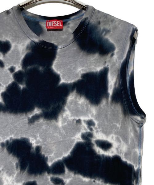DIESEL（ディーゼル）DIESEL (ディーゼル) ノースリーブカットソー ブラック×グレー サイズ:XLの古着・服飾アイテム