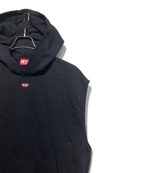 DIESEL（ディーゼル）DIESEL (ディーゼル) ノースリーブフーディ ブラック サイズ:Lの古着・服飾アイテム