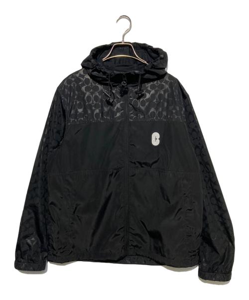 COACH（コーチ）COACH (コーチ) シグネチャーフーデットジャケット ブラック サイズ:Lの古着・服飾アイテム