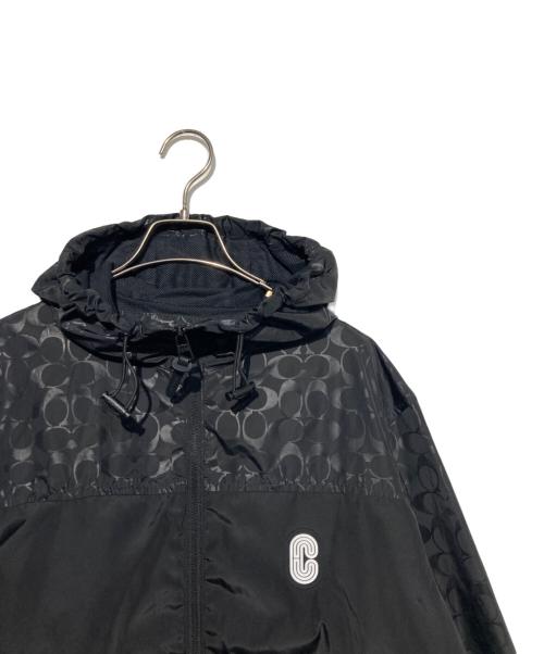 COACH（コーチ）COACH (コーチ) シグネチャーフーデットジャケット ブラック サイズ:Lの古着・服飾アイテム