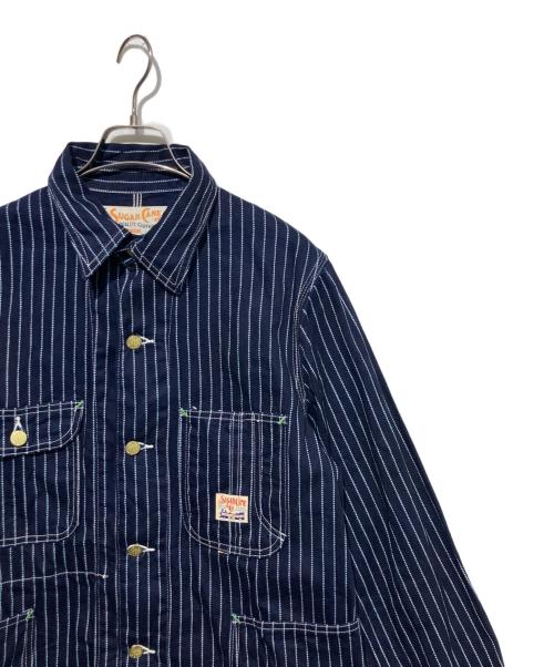 SUGAR CANE（シュガーケーン）SUGAR CANE (シュガーケーン) 9oz. WABASH STRIPE WORK COAT インディゴ サイズ:サイズタグ欠損の古着・服飾アイテム