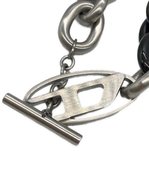 DIESEL（ディーゼル）DIESEL (ディーゼル) チェーンブレスレット シルバー×ブラック 未使用品の古着・服飾アイテム