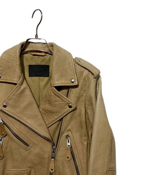 ALL SAINTS（オールセインツ）ALL SAINTS (オールセインツ) ダブルライダースジャケット ベージュ サイズ:UK6の古着・服飾アイテム