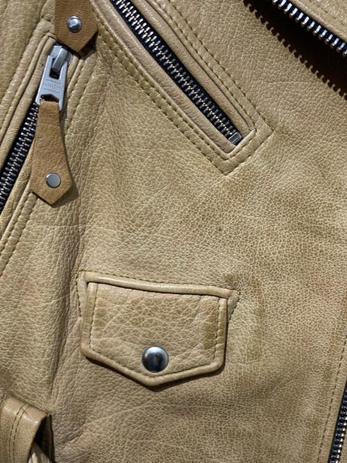 ALL SAINTS（オールセインツ）ALL SAINTS (オールセインツ) ダブルライダースジャケット ベージュ サイズ:UK6の古着・服飾アイテム