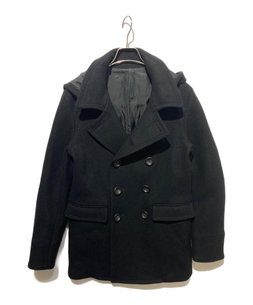 Junhashimoto（ジュンハシモト）junhashimoto (ジュンハシモト) メルトンコート ブラック サイズ:不明の古着・服飾アイテム