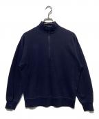 YLEVEイレーヴ）の古着「ハーフジップスウェット」｜ネイビー