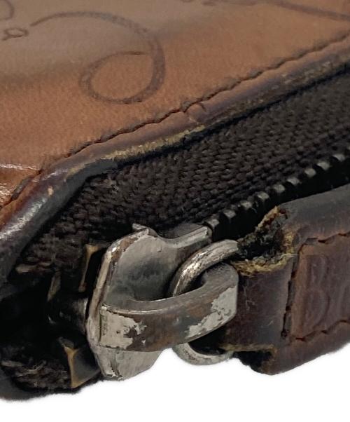 Berluti（ベルルッティ）Berluti (ベルルッティ) ワパ スクリットレザー ジップ付きコインパース ブラウンの古着・服飾アイテム