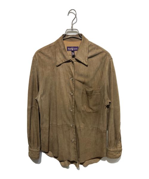 RALPH LAUREN（ラルフローレン）RALPH LAUREN (ラルフローレン) スウェードシャツ ベージュ サイズ:8の古着・服飾アイテム