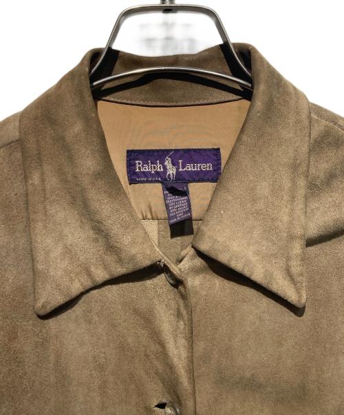 RALPH LAUREN（ラルフローレン）RALPH LAUREN (ラルフローレン) スウェードシャツ ベージュ サイズ:8の古着・服飾アイテム