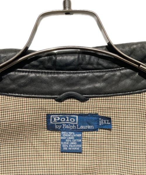 POLO RALPH LAUREN（ポロ・ラルフローレン）POLO RALPH LAUREN (ポロ・ラルフローレン) レザースイングトプ ブラック サイズ:XLの古着・服飾アイテム