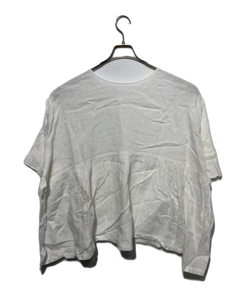 journal standard luxe（ジャーナルスタンダード ラックス）JOURNAL STANDARD LUXE (ジャーナルスタンダード ラックス) 60リネン ギャザープル ホワイト サイズ:FREEの古着・服飾アイテム